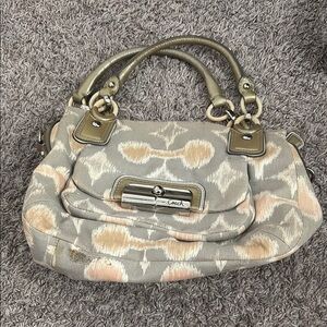 Vintage Coach Gray pink and Cream Shoulder Bag